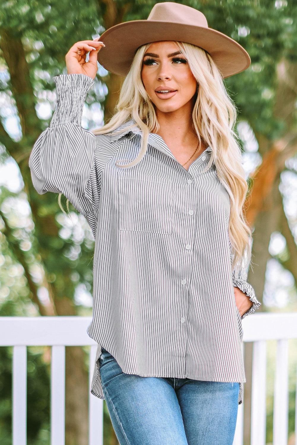 The Shirred Cuffs Shirt - Vesteeto