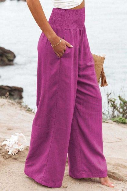 Waistband Wide Leg Pants 