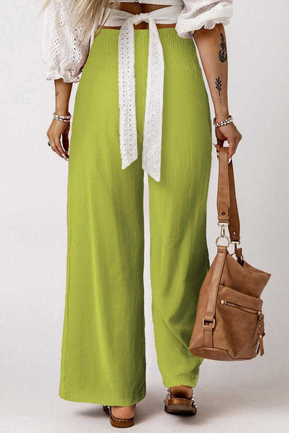 Waistband Wide Leg Pants 