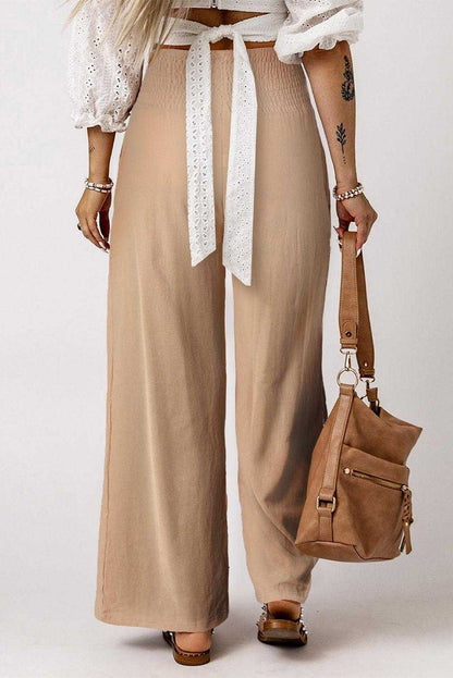 Waistband Wide Leg Pants 