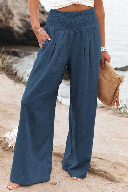 Waistband Wide Leg Pants 