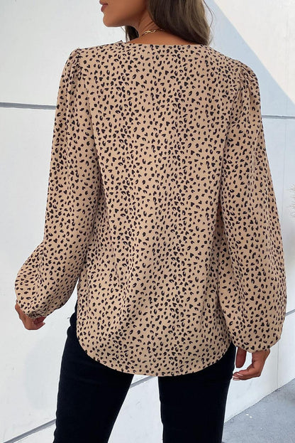 Leopard V Neck Shirt - Vesteeto