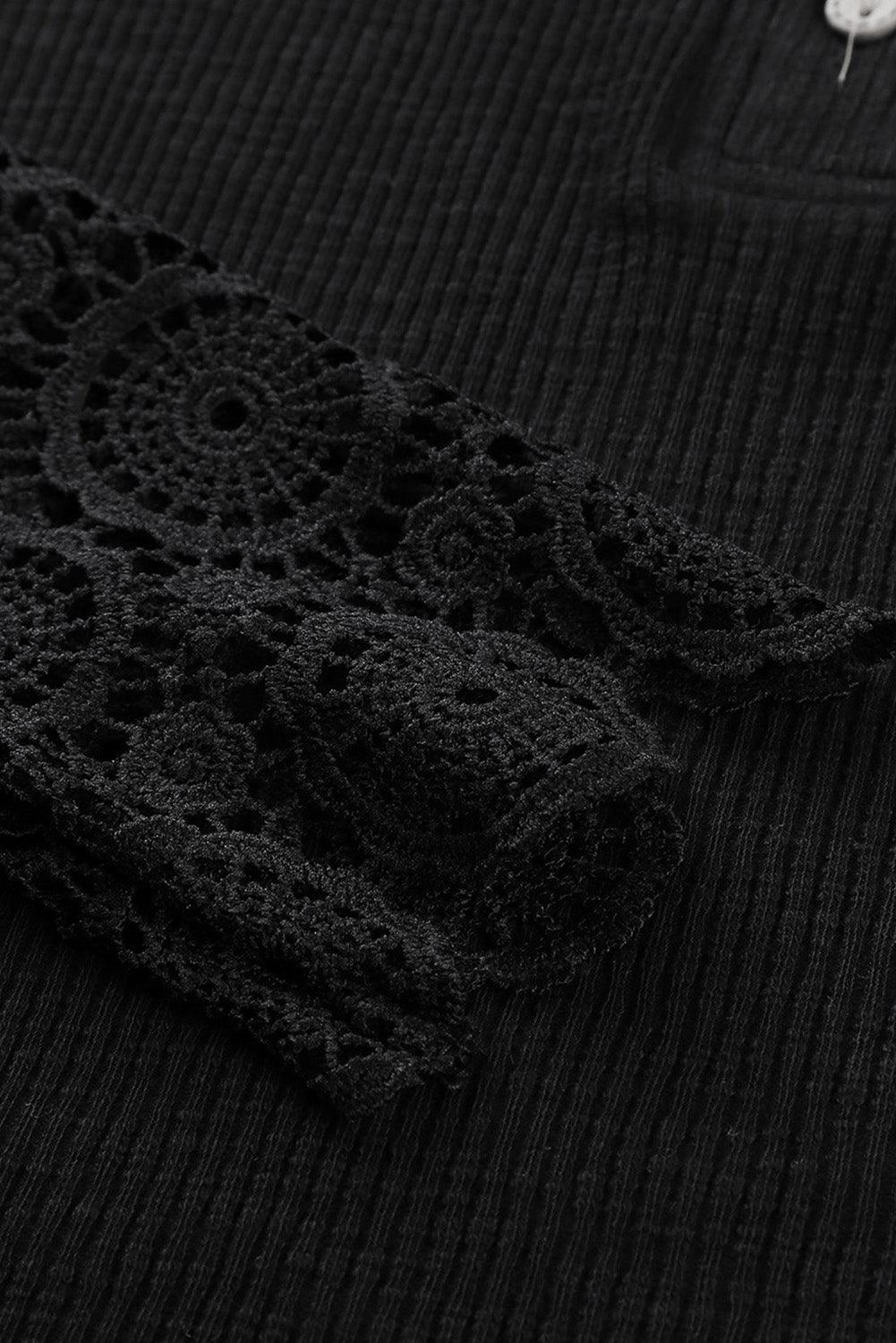 Crochet Henley Top - Vesteeto