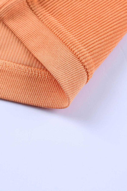 Orange Thanksgiving Thankful Casual Ribbed Corded Sweatshirt 