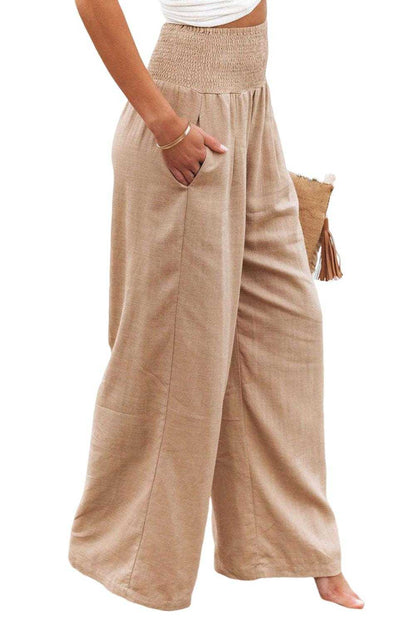 Waistband Wide Leg Pants 