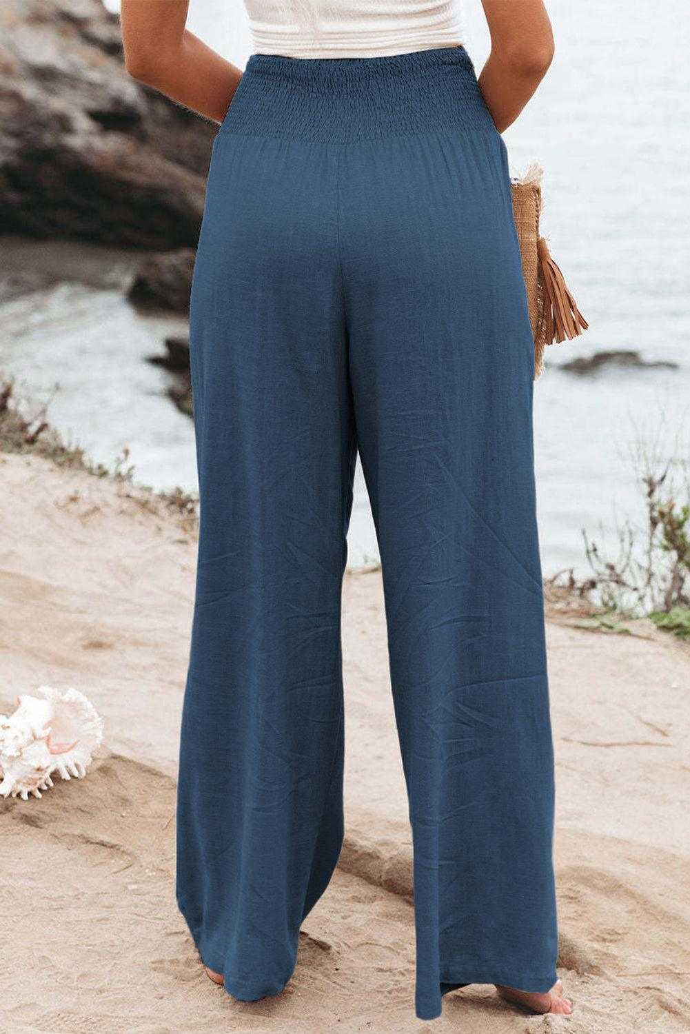 Waistband Wide Leg Pants 