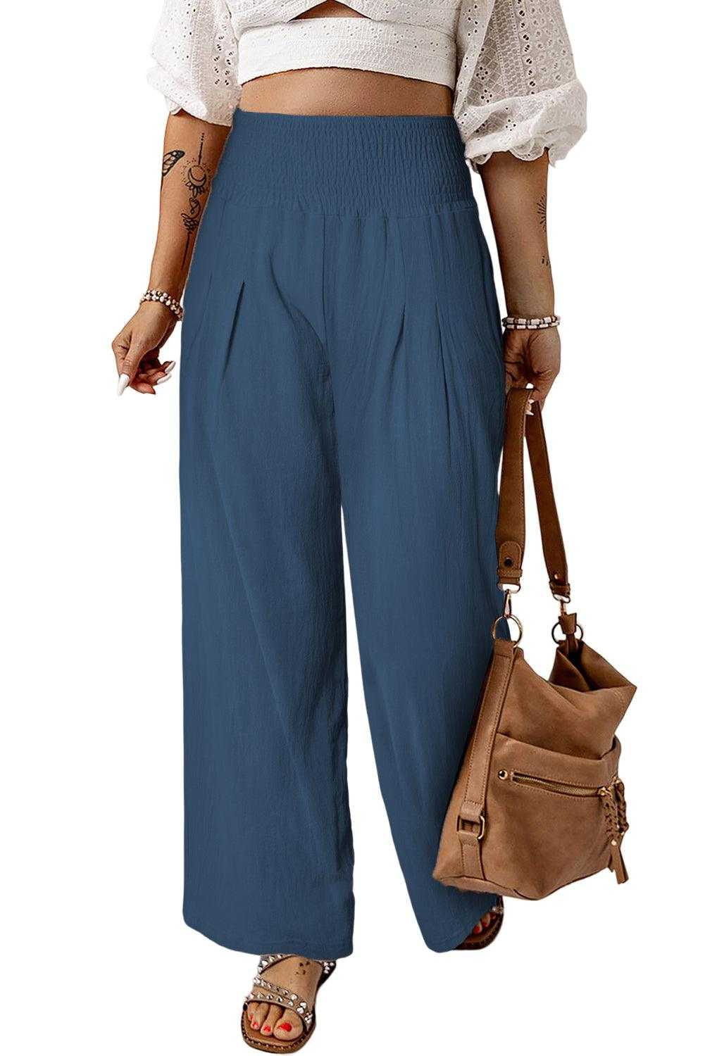 Waistband Wide Leg Pants 