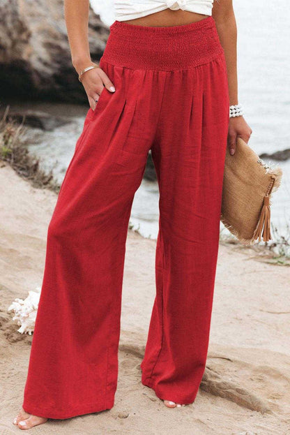 Waistband Wide Leg Pants 