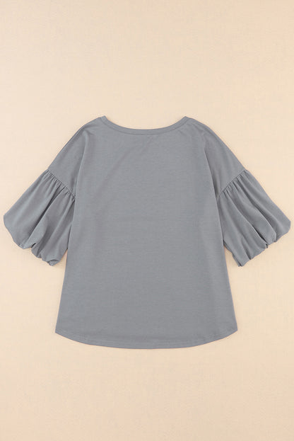 Solid Color Casual Top
