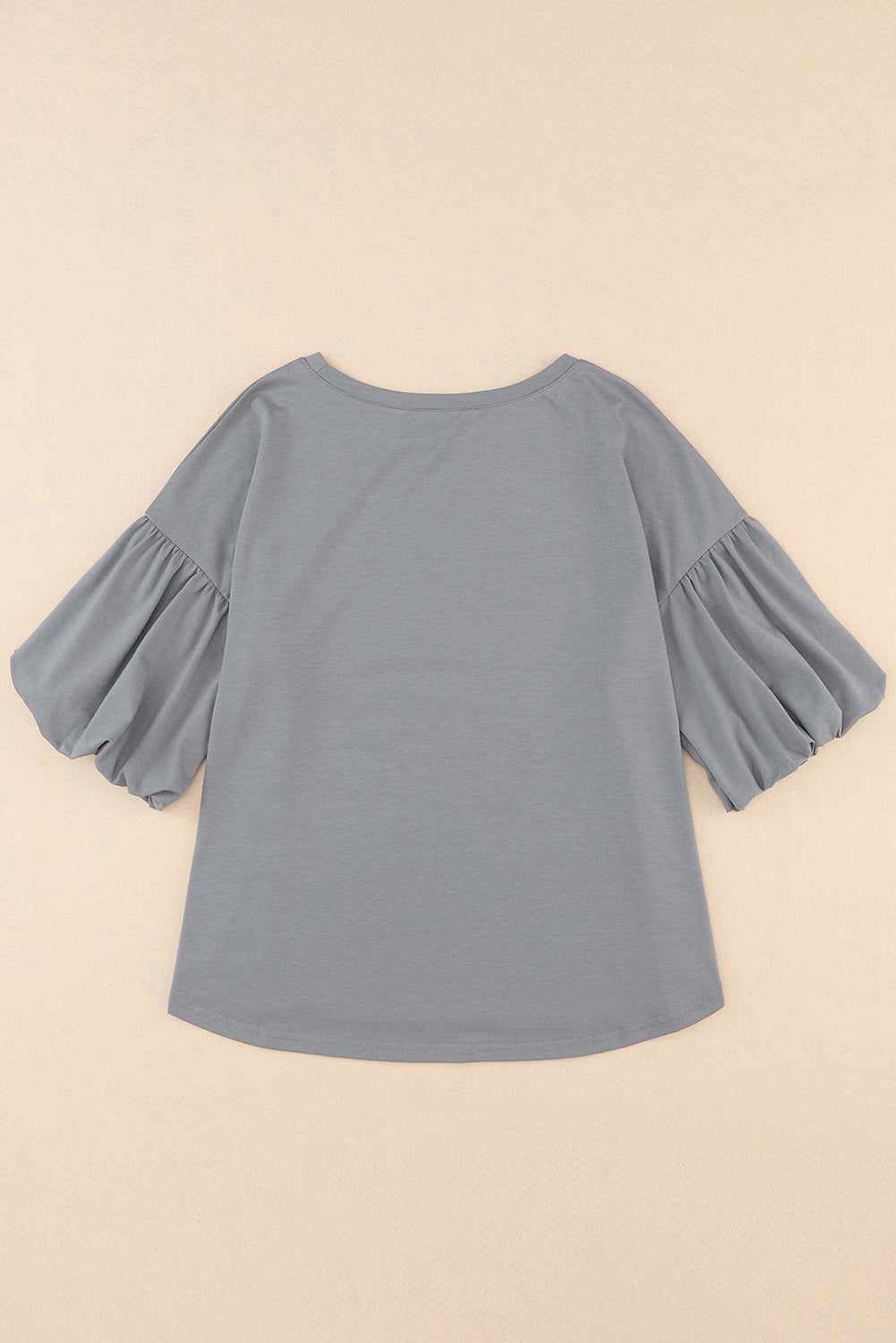 Solid Color Casual Top 