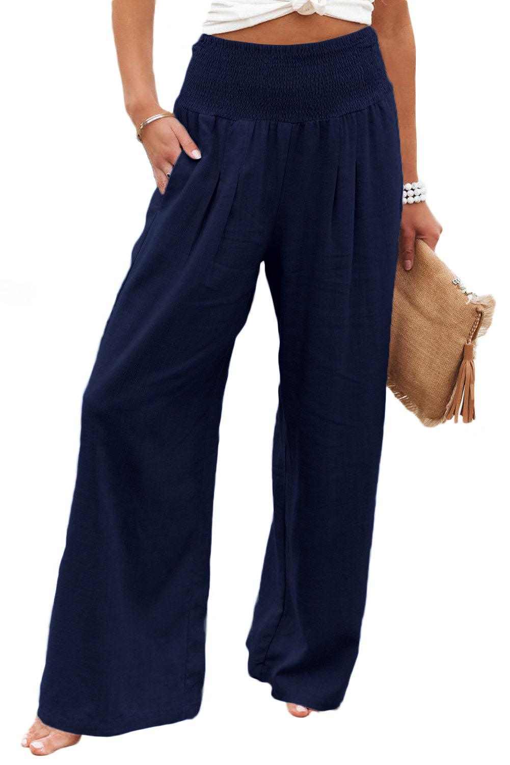 Waistband Wide Leg Pants 