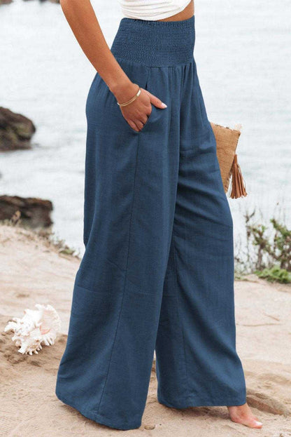 Waistband Wide Leg Pants 