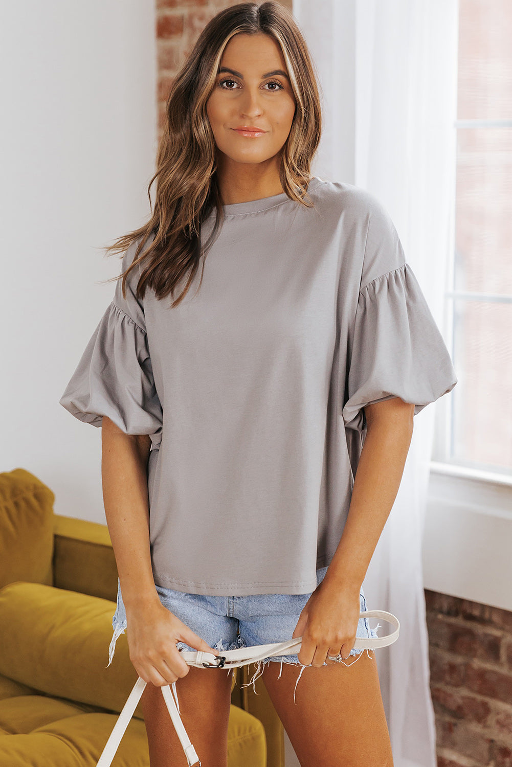 Solid Color Casual Top