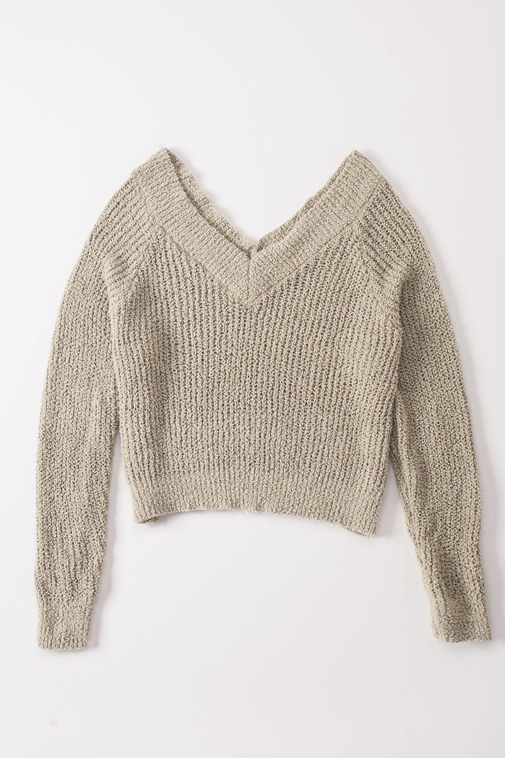 Simply V Neck Sweater - Vesteeto