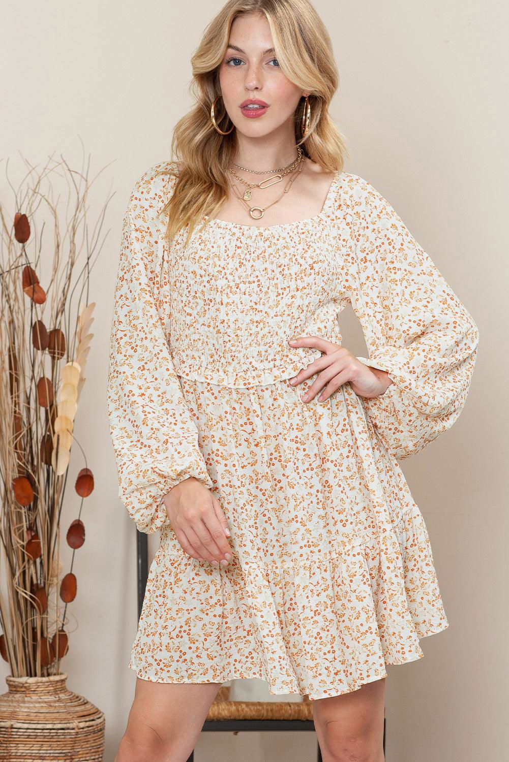 Boho Floral Dress - Vesteeto