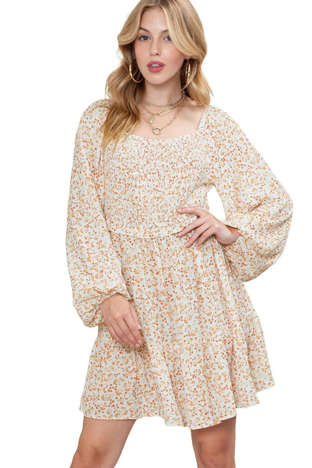 Boho Floral Dress - Vesteeto