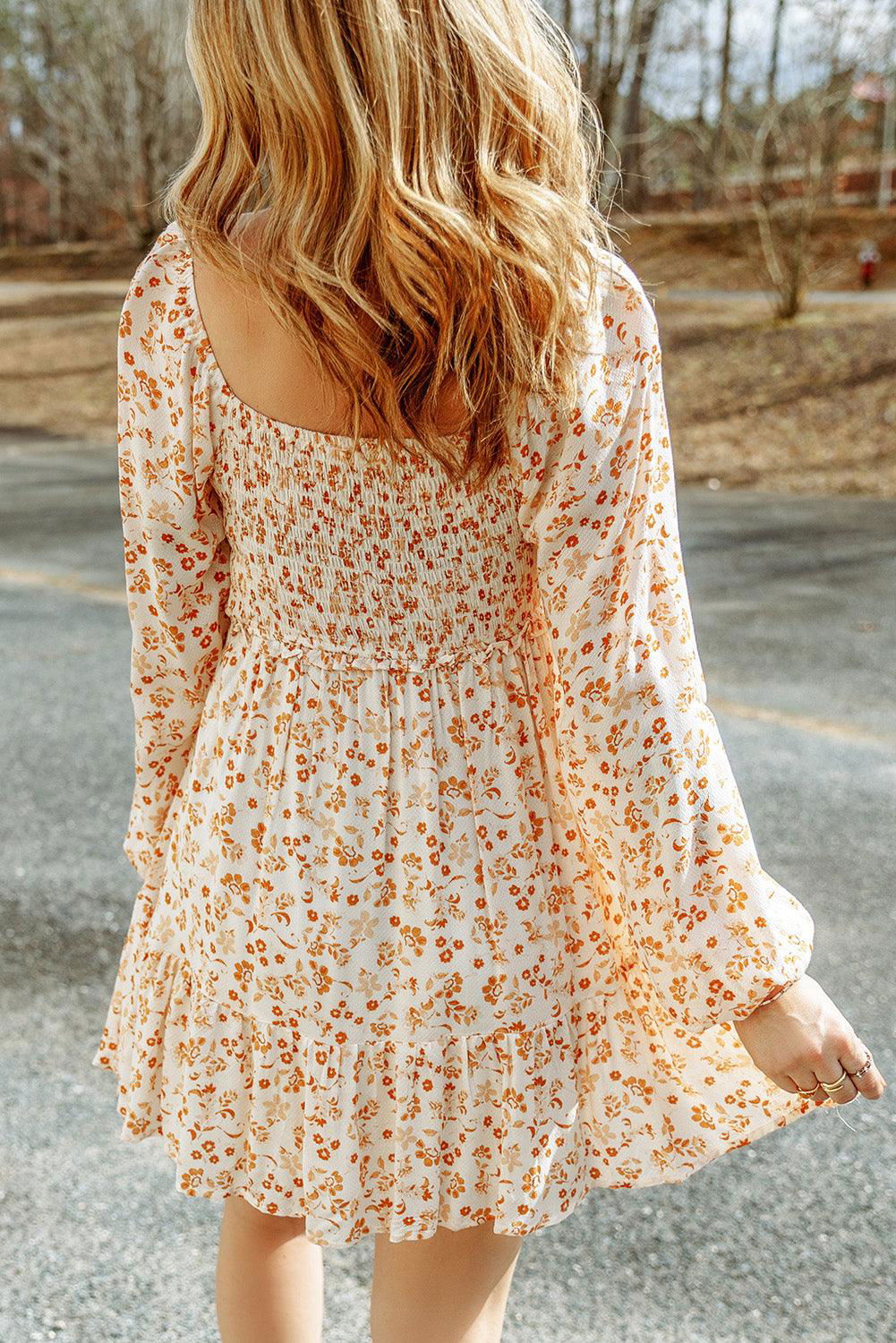 Boho Floral Dress - Vesteeto