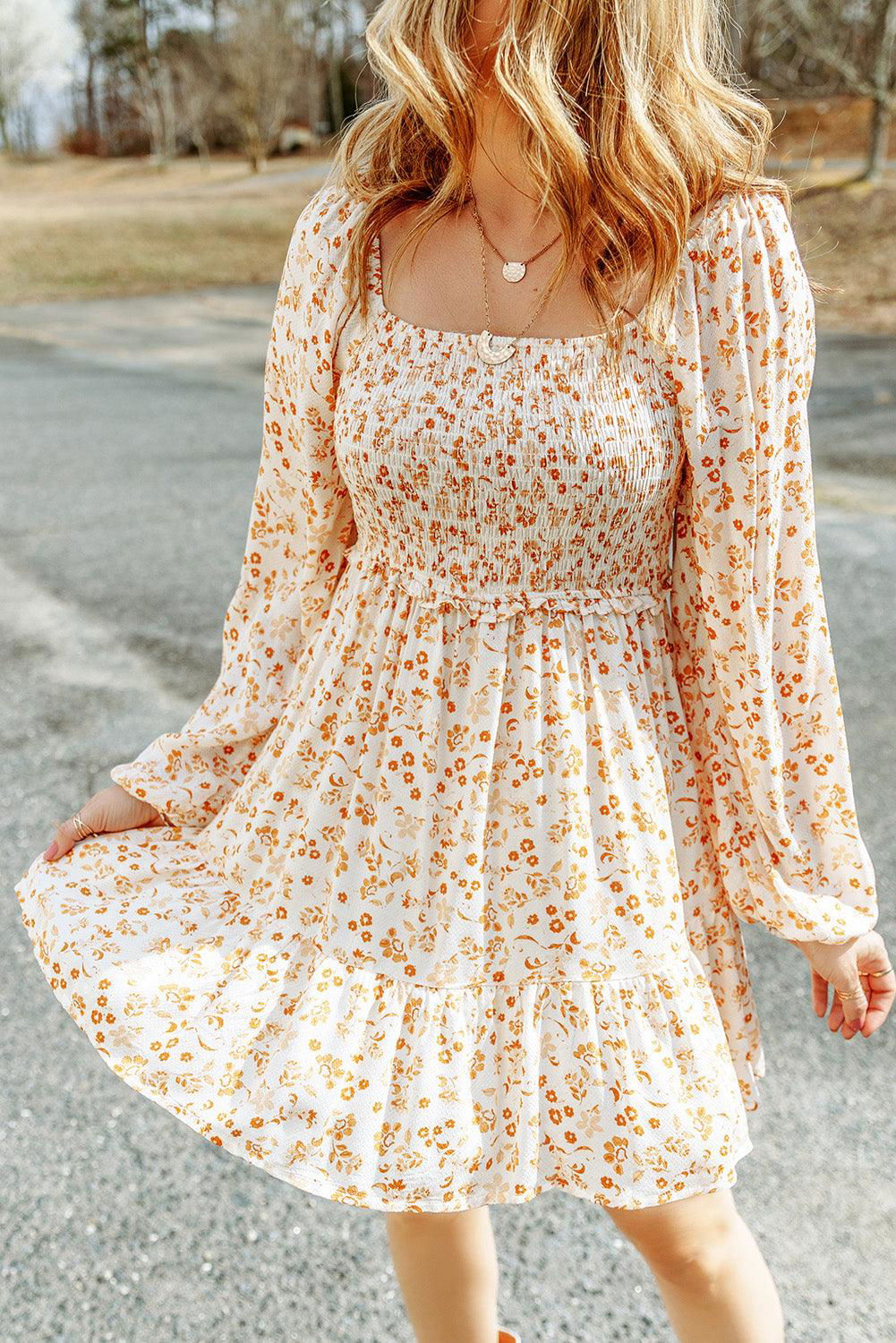 Boho Floral Dress - Vesteeto