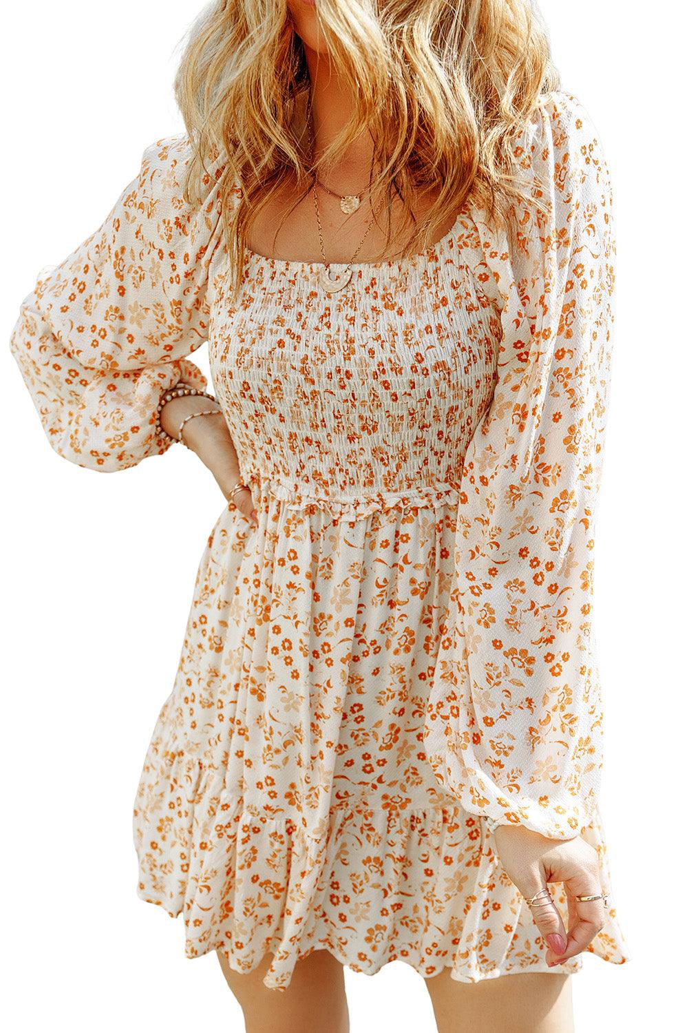 Boho Floral Dress - Vesteeto