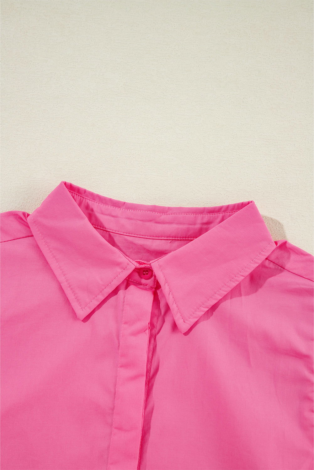 Bonbon Button Up Collared Ruffle Trim Sleeveless Shirt - Vesteeto