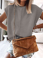 Cap Sleeve Sweater Vest - Vesteeto