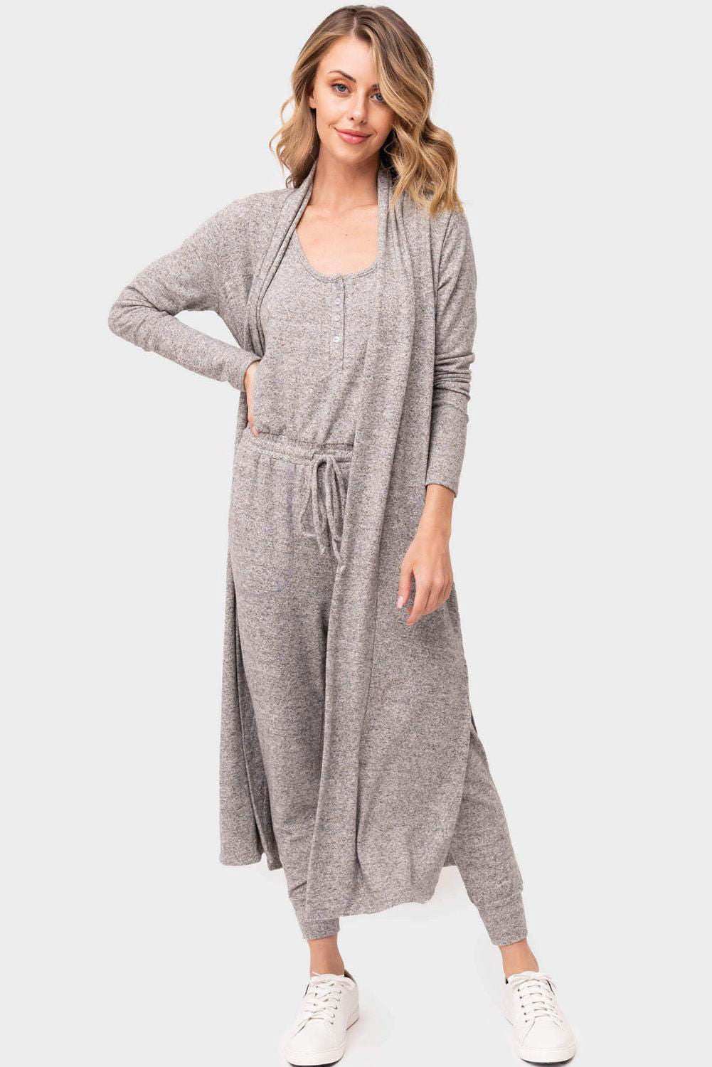 Casual Tie Back Long Cardigan - Trendy & Comfortable Fit