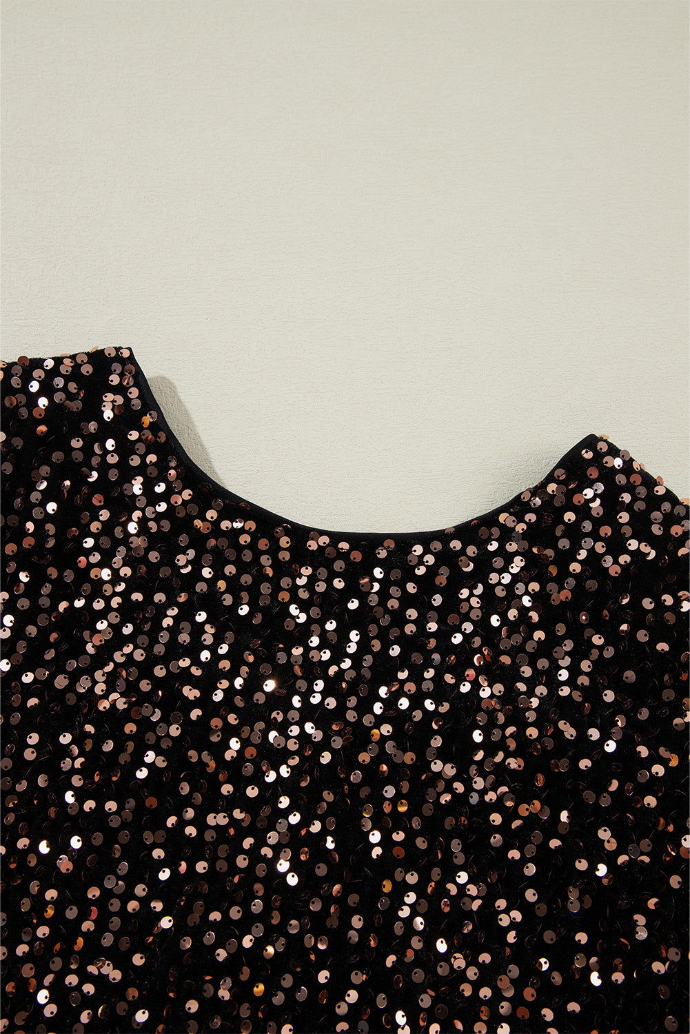 Chicory Coffee Sequin Twist Backless Long Sleeve Top - Vesteeto