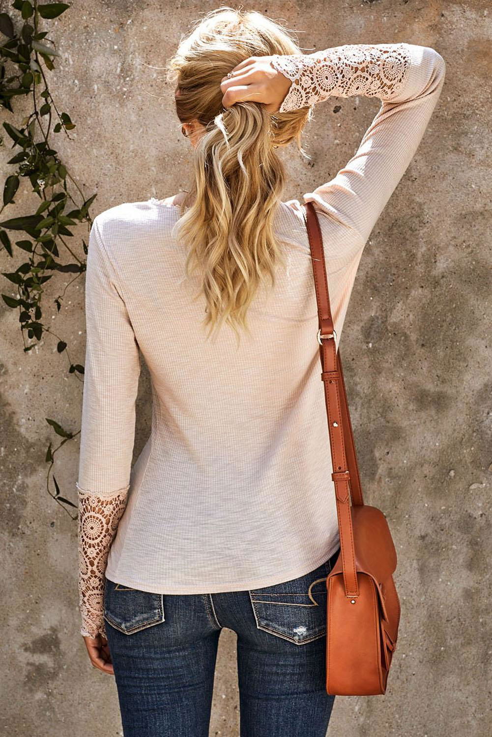 Crochet Henley Top - Vesteeto