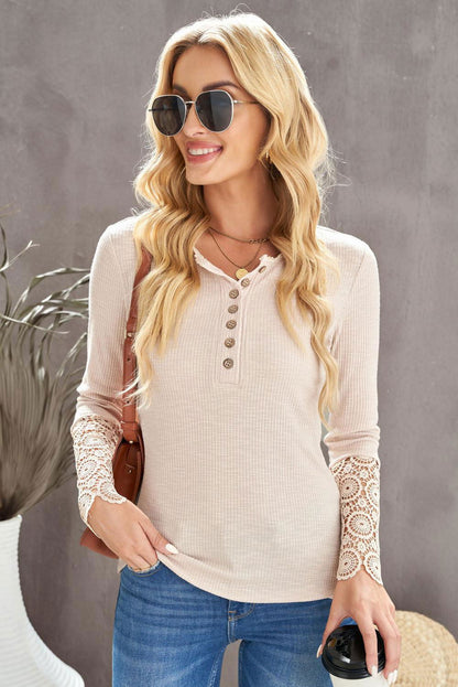 Crochet Henley Top - Vesteeto