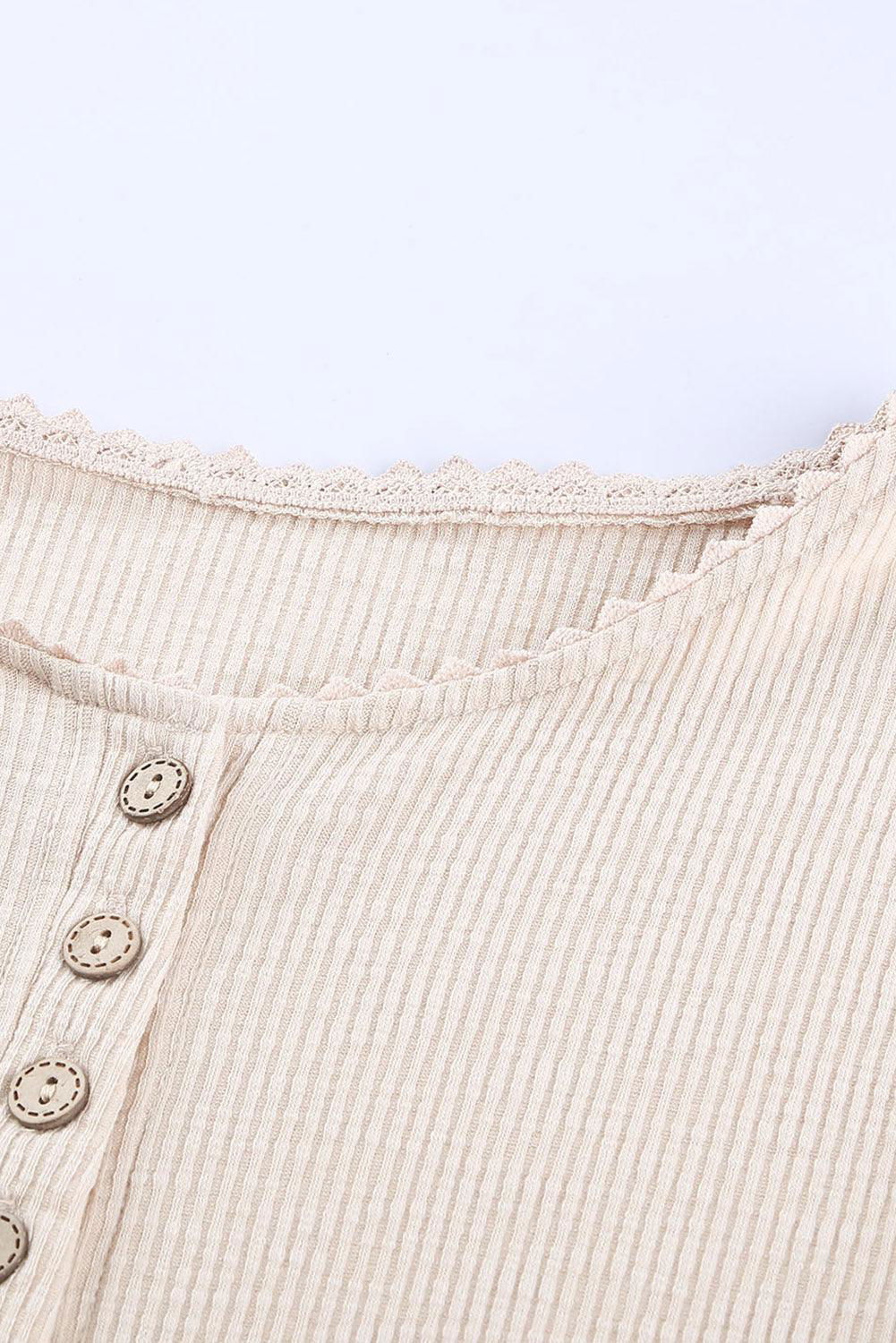 Crochet Henley Top - Vesteeto