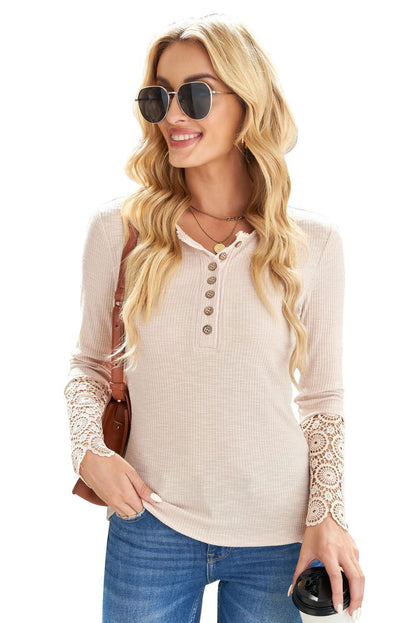 Crochet Henley Top - Vesteeto