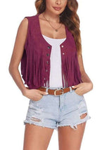 Cropped fringe vest - Vesteeto