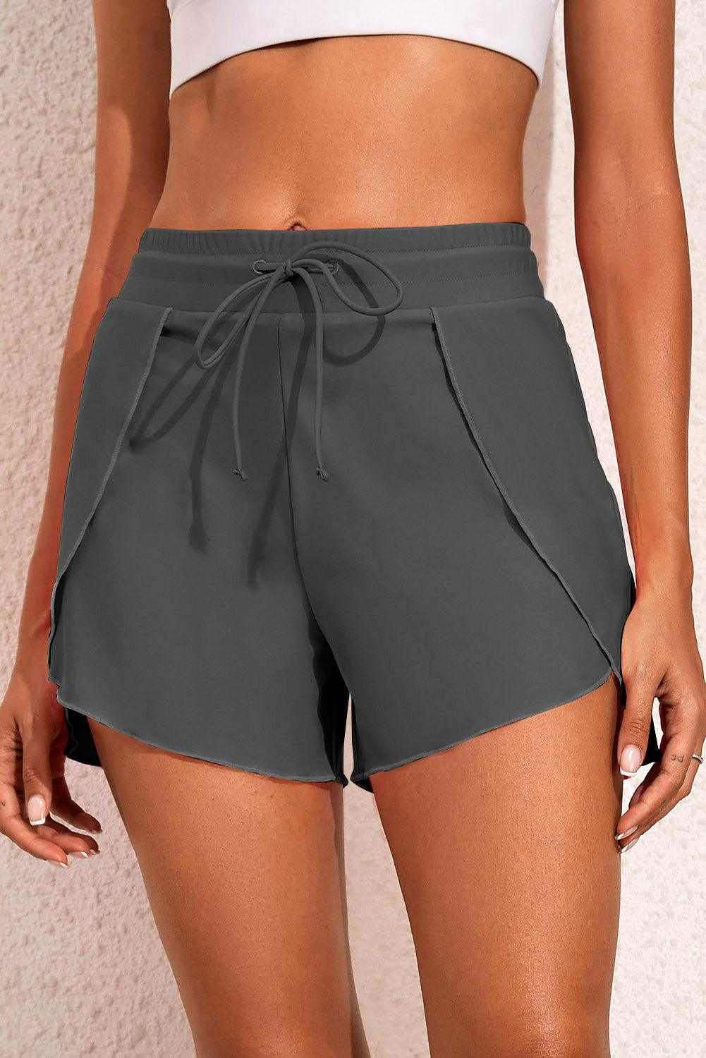 Drawstring Waist Swim Shorts - Vesteeto