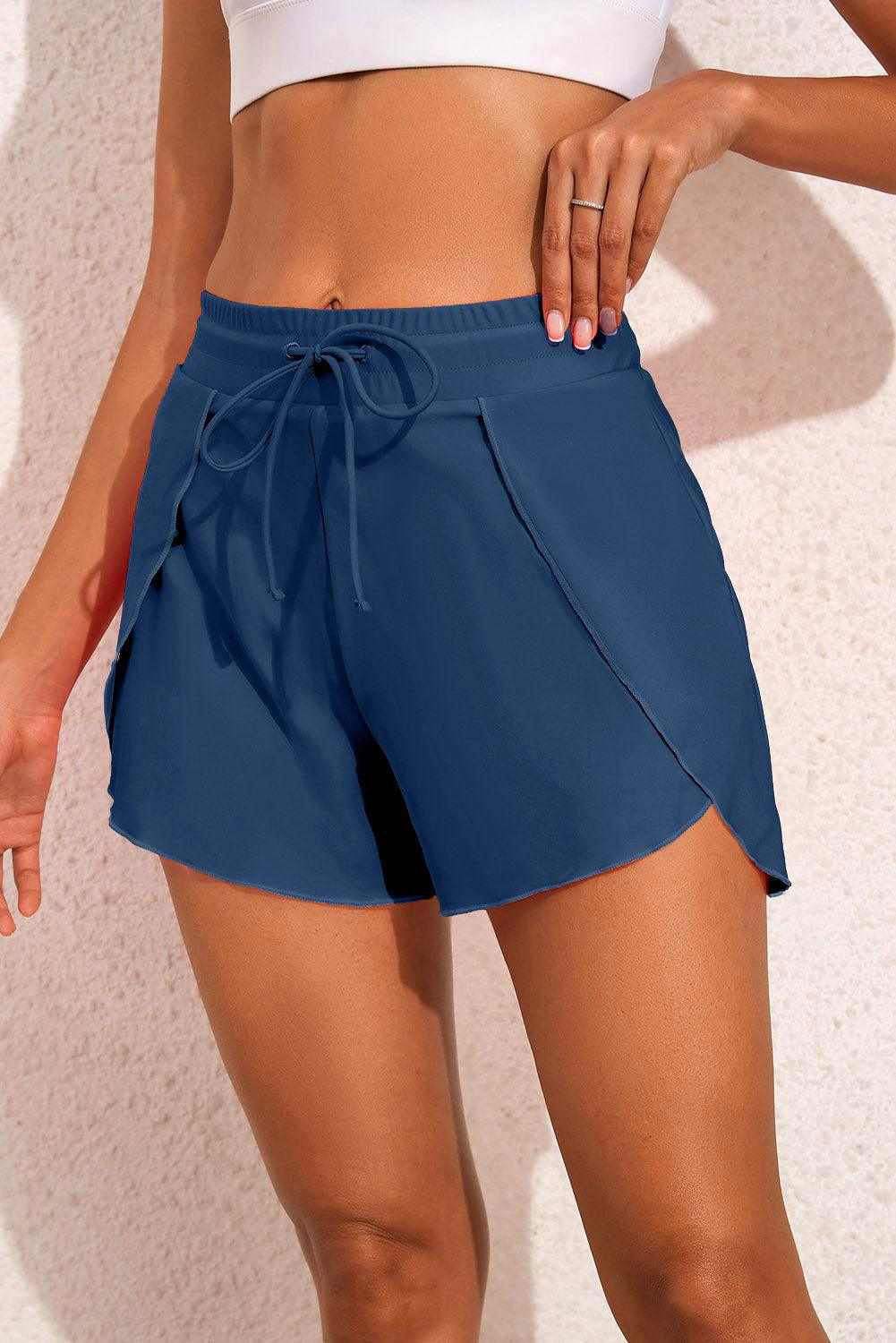 Drawstring Waist Swim Shorts - Vesteeto