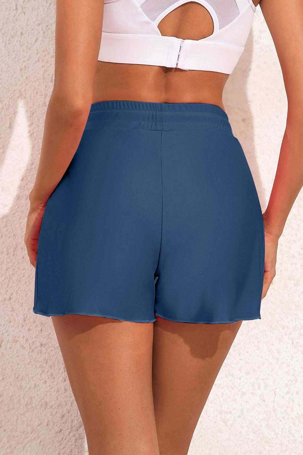 Drawstring Waist Swim Shorts - Vesteeto