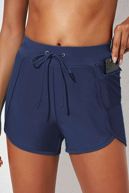 Drawstring Waist Swim Shorts - Vesteeto