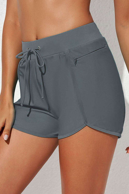 Drawstring Waist Swim Shorts - Vesteeto