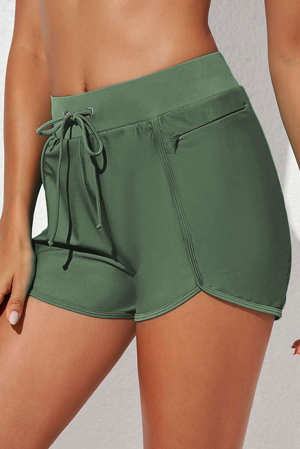 Drawstring Waist Swim Shorts - Vesteeto