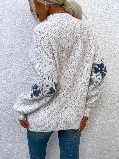 Four Leaf Clover Mock Neck Sweater - Vesteeto