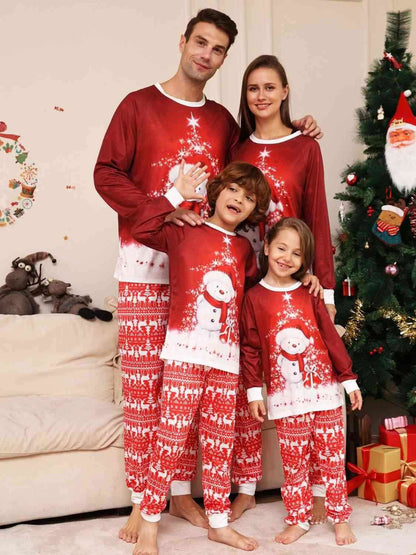 Full Size Snowman Top and Pants Set - Vesteeto