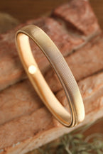 Gold Stretchy Metal Wide Bangle - Vesteeto