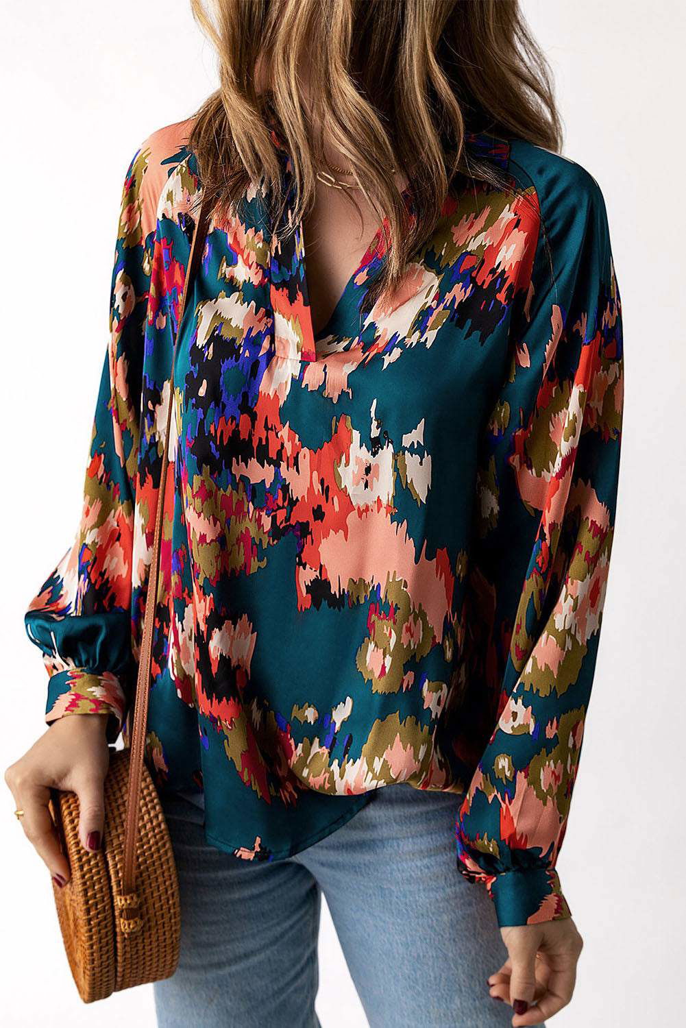 Graffiti Puff Sleeve Blouse - Vesteeto