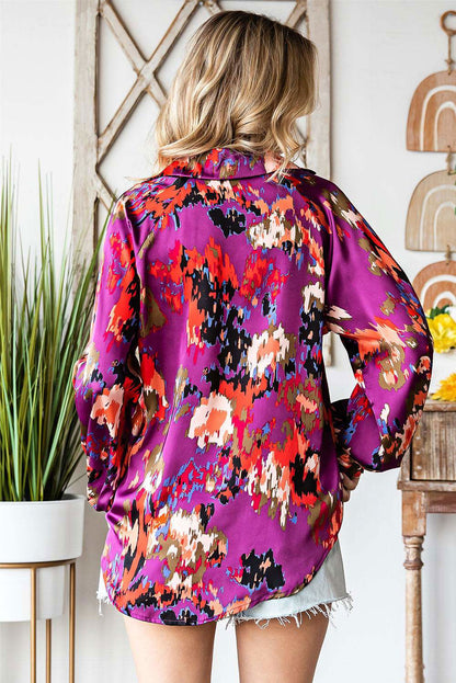 Graffiti Puff Sleeve Blouse - Vesteeto