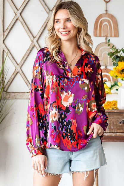 Graffiti Puff Sleeve Blouse - Vesteeto