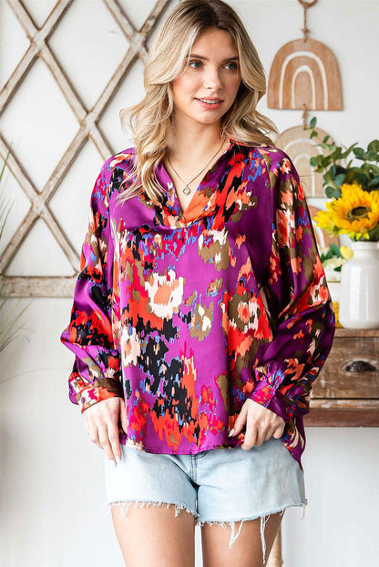 Graffiti Puff Sleeve Blouse - Vesteeto