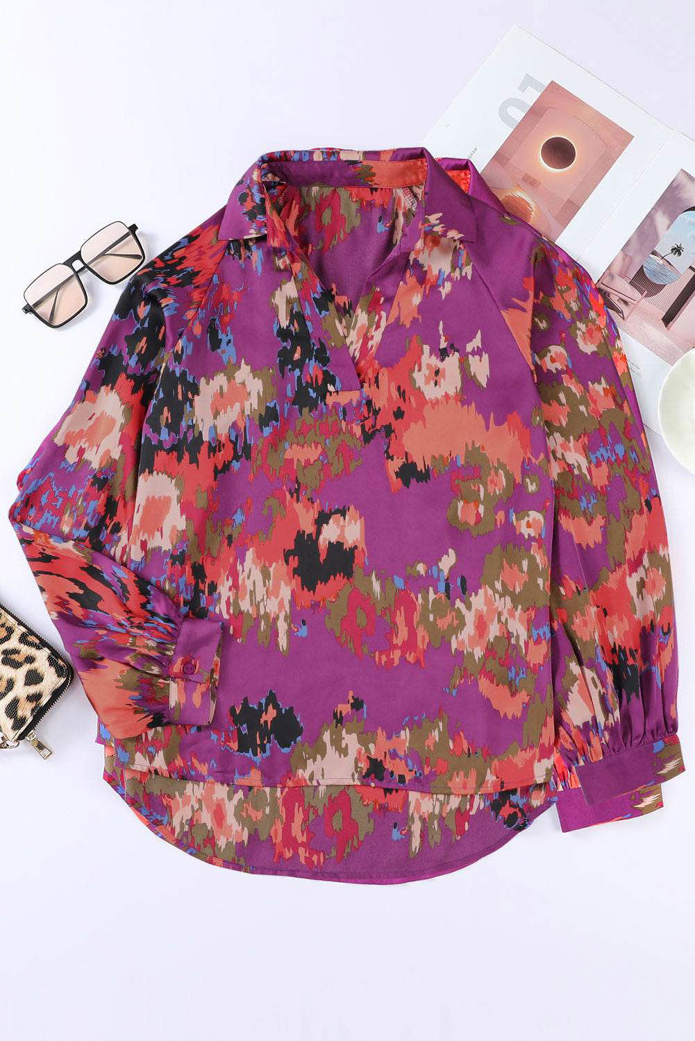 Graffiti Puff Sleeve Blouse - Vesteeto