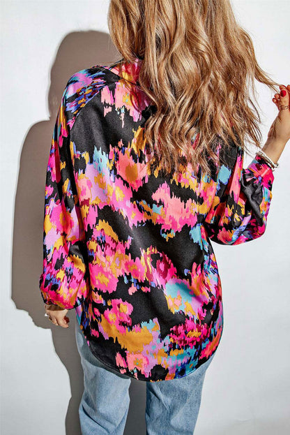 Graffiti Puff Sleeve Blouse - Vesteeto