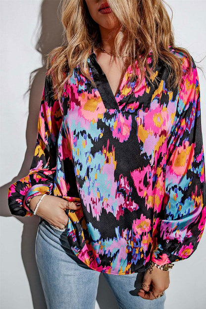 Graffiti Puff Sleeve Blouse - Vesteeto