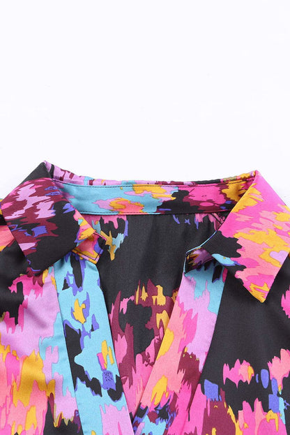 Graffiti Puff Sleeve Blouse - Vesteeto