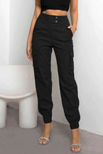 High Waist Cargo Pants - Vesteeto